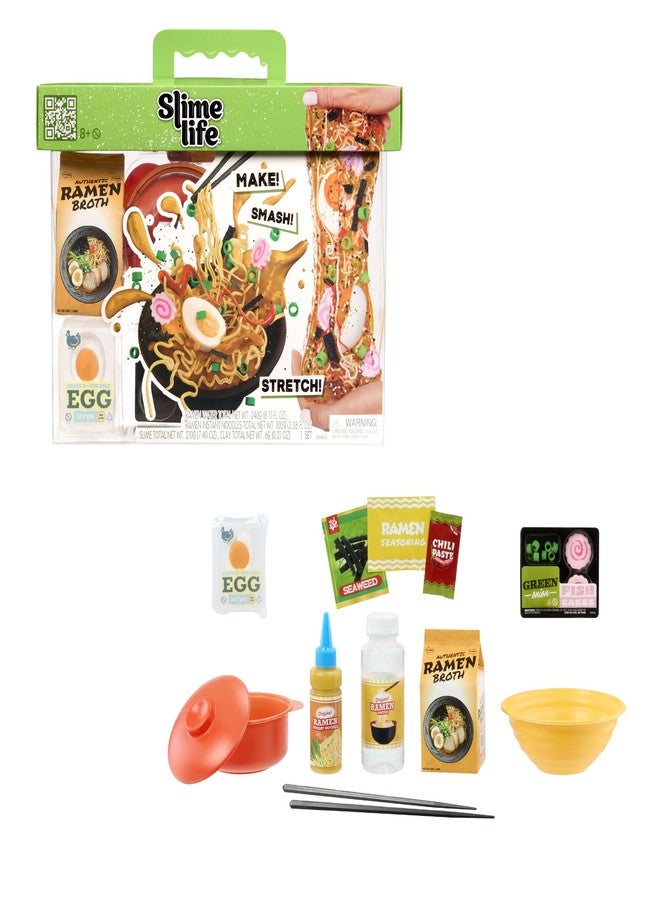 Slime Life Ramen DIY Slime Kit - Unboxing Ingredients to Make, Smash, and Stretch Your Food Slime, Ages 8+ - Image 1